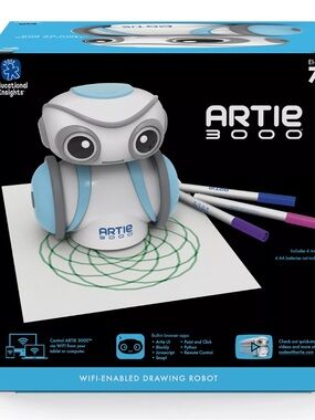 Artie 3000 is a WiFi-enabled STEM coding robot designed for kids ages 7–12